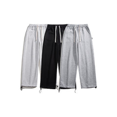 Pantalon de survêtement ample à jambes droites, avec cordon et chevilles à nouer