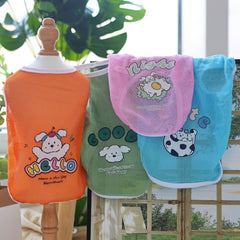 Gilet imprimé mignon pour animaux, motif cartoon, collection printemps-été