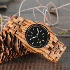 Wooden Pointer Style Quartz Watch