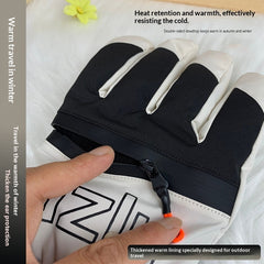 Guantes cálidos de esquí para hombre, aptos para pantallas táctiles, resistentes al frío y al viento