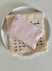 Polka-Dot And Star Quilted Zippered Storage Bag