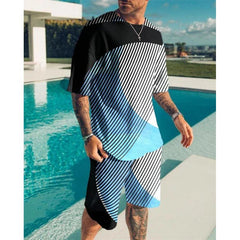 Conjunto informal de ocio para hombre de comercio exterior, de manga corta
