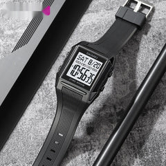 Lightweight Waterproof And Luminous Square Electronic Sports Watcha Classic And Stylish Choice