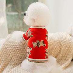Pull tricoté chaud et simple pour chien