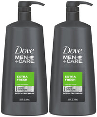 Dove Men+Care Body Wash Extra Fresh 23.5 Ounce (Pack of 2)