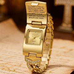 Cross-border Flip-top Cross Watch With Ladies Bracelet