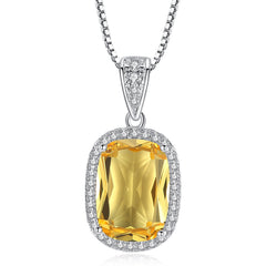 Collar de cadena para mujer con colgante de circonita