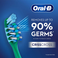 Cepillo de dientes manual Oral-B de dureza media, paquete 1+1 - higiene bucal eficaz para la limpieza diaria