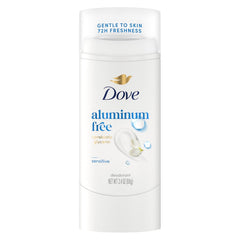 Dove Deodorant Stick Sensitive for 72 Hour Odor Protection Aluminum Free 2.4 oz