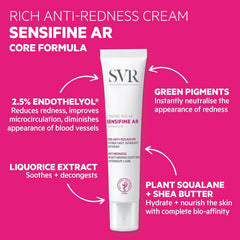 SVR Sensifine AR Creme Riche 40ml - Crema hidratante con 24 horas de hidratación para pieles sensibles