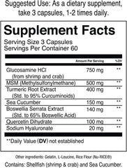 Jocko Fuel Joint Support Supplement - Glucosamine MSM for Joint Pain(180 Capsules)