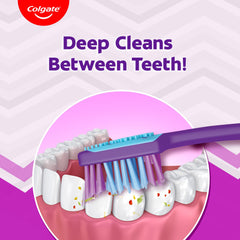 Colgate Zig Zag Charcoal Manual Toothbrush for Effective Oral Hygiene - Medium Bristle Hardness