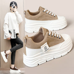 Women's Hidden-Heel Thick-Soled Durable All-Match Breathable Sneakers