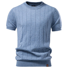 Crew-neck Business Mens Short-sleeve Sweater