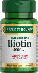 Nature's Bounty Biotin 2500 mcg 60 Tablet
