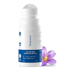BeBodywise Roll-on pour les aisselles à 4 % d’AHA et de BHA - Flora