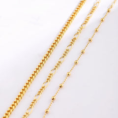Retro Metal Versatile 3-piece Ankle Chain Set
