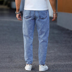 Nouveau jean bleu clair fuselé pour hommes