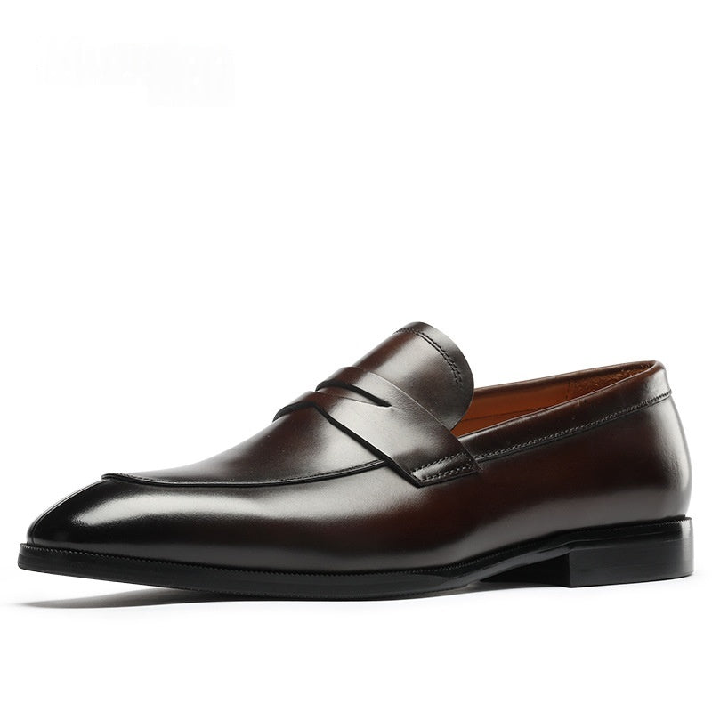 Zapatos casuales de cuero sin cordones para hombre, modernos e ideales para el verano