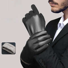 Gants en cuir pour hommes, style professionnel, coupe-vent et résistants à l'eau