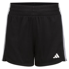 adidas Girls Plus Size 3-Stripes Mesh Shorts Black New