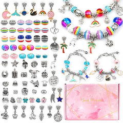Colorful Glass Childrens DIY  Bracelet Craft Kit