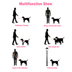 Pet Dog Cat Walking Multi-purpose Reflective Hand Holding Rope