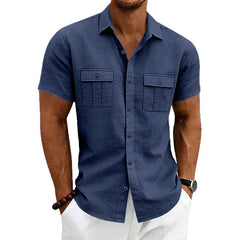 American-style Casual Loose-fit T-shirt With Two Pockets