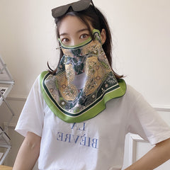 Masque solaire d’été imprimé pour femme, respirant, avec protection des commissures des yeux