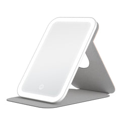 Leather-case Portable LED Folding Makeup Mirror