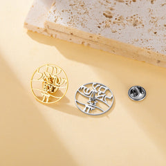 Broche juive en métal en forme d’étoile à six branches, simple et polyvalente