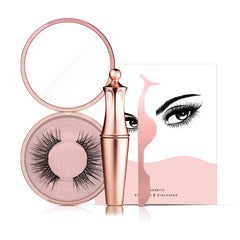 Delineador líquido magnético natural de larga duración, pestañas postizas magnéticas y pinzas, set de maquillaje