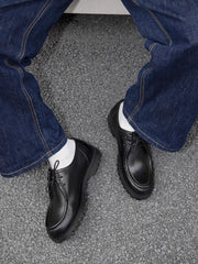 Retro Mens Leather Shoes Springautumn Style