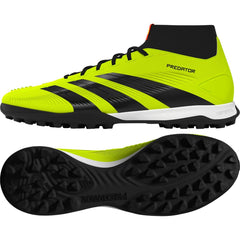 adidas Unisex Predator 24 League Turf Sneaker Team Solar Yellow/Black/Solar Red 9 US Men