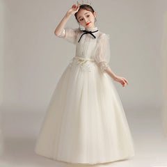 Robe de fête et de mariage élégante en dentelle pour enfants