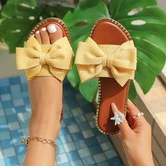Plus-size Bow-tie Slippers Womens Colorful