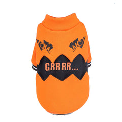 Vêtements pour chiot et chien, costume de citrouille d'Halloween