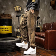 Pantalon tendance pour homme à coupe ample et resserré aux chevilles
