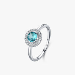 Women's S925 Silver French-style Elegant Diamond-Encrusted Ring