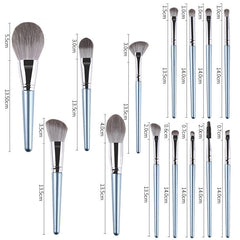 Nuevo set de 14 pinceles de maquillaje con mango de madera, herramientas de maquillaje