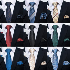 Men's Creative All-match Business Formal Wear Tie Scarf Cuff Buckle Set