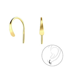 Fashionable And Minimalist U-shaped Plain-gold Earrings