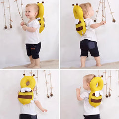 Protège-tête et protège-dos pour bébé, coussin d'apprentissage de la marche, couvre-chef pour prévenir les blessures, coussin de sécurité anti-chute en forme d'abeille, coussin pour enfants