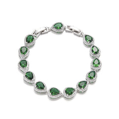 Water Drop Long Necklace Earring Ring Bracelet Ornament Suit