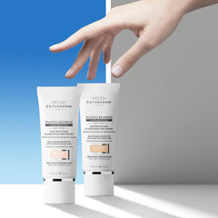 Protector solar con color Esthederm - Photo Reverse, beige medio, 50ml - crema de protección solar antiedad