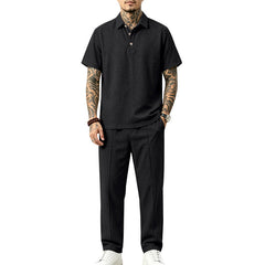 Mens Loose-fitting Top And Trousers Set
