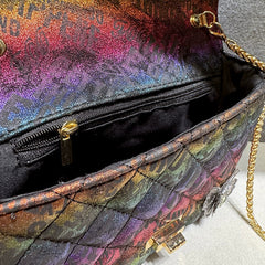 Fashionable Single-Shoulder Crossbody Bag With Diamond Pattern