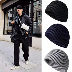 Bonnet en laine tricoté pour homme, style coréen, automne et hiver