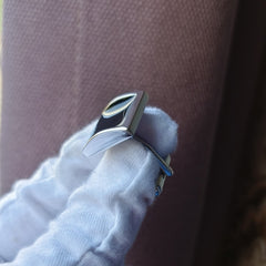 Classic Black Square French Cufflinks Cross-border Epoxy Cufflinks Nail