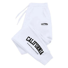 Pantalon de sport décontracté chaud à bandes aux chevilles